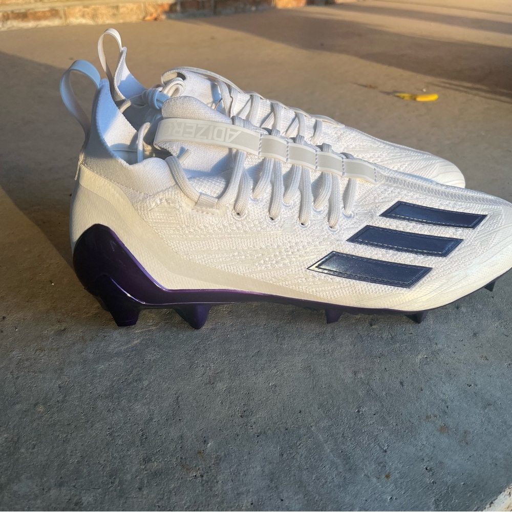 New Mens Adidas Adizero 2022 Primeknit Football Cleats Purple White HP8743